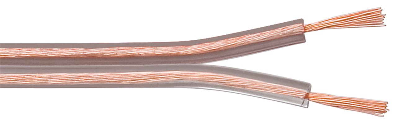 Cavo dell'altoparlante trasparenza Bobina da 100 m sezione trasversale 2 x 40 mm Cavo dell'altoparlante trasparenza Bobina da 100 m sezione trasversale 2 x 40 mm